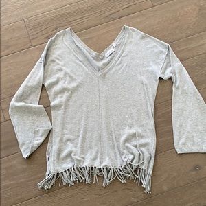 525 America swingy fringe sweater